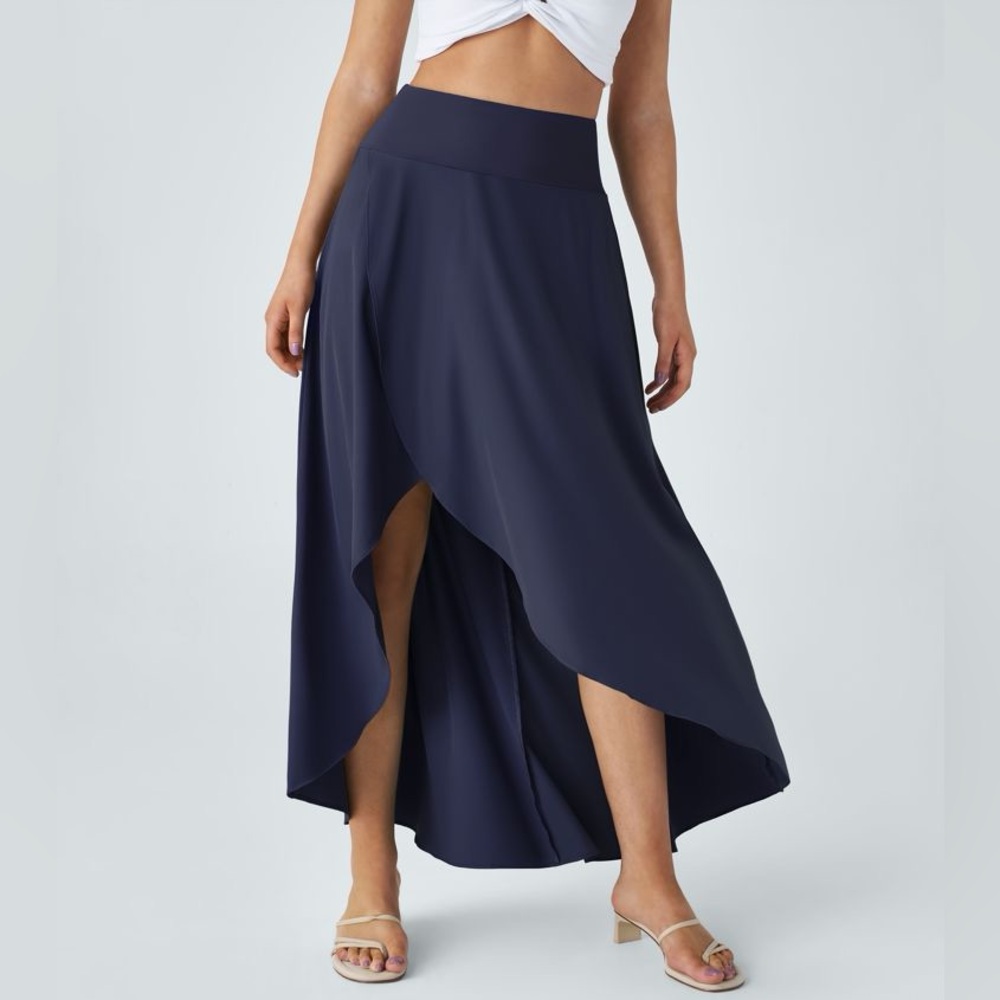 Halara High Waisted High Low Casual Maxi Skirt